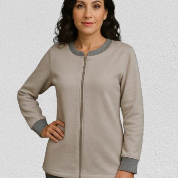 Blusa de moletom Areia e Cinza